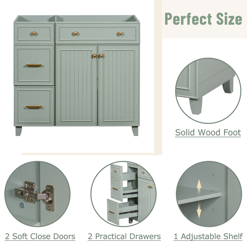 Stylish Green Bathroom Vanity Cabinet