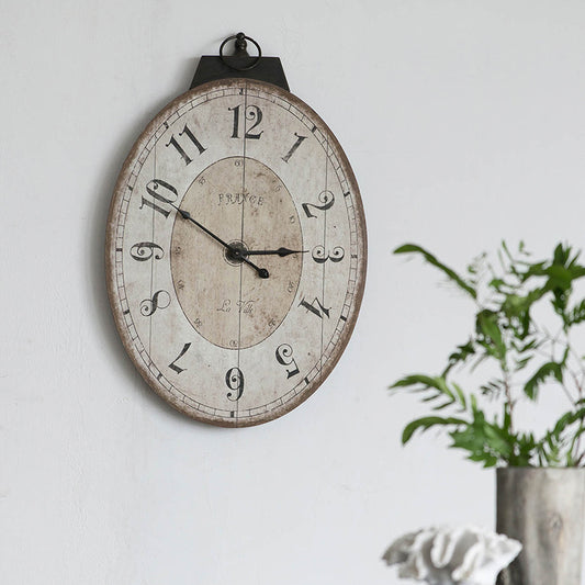 Charming Vintage Oval Wall Clock