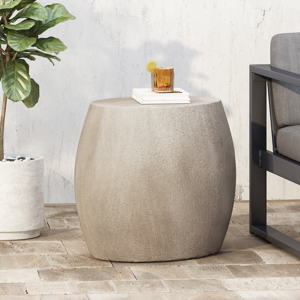 Chic Outdoor Concrete Side Table