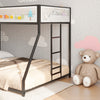 Cozy Twin Bunk Bed with Mesh Guard and Easy Climb