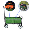 Green Foldable Wagon for Shopping and Beach Fun