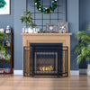 Chic Black Fireplace Screen - Stylish Spark Guard