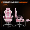 Comfy Gamer Chair with Footrest and Lumbar Support - Pink Ergonomic Recliner