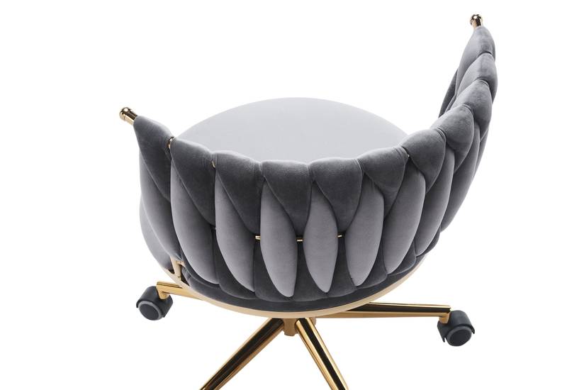 Cozy Swivel Office Chair - Stylish and Ergonomic in Dark Grey