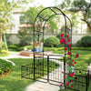 Enticing Garden Archway with Gate for Climbing Plants