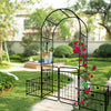 Enticing Garden Archway with Gate for Climbing Plants