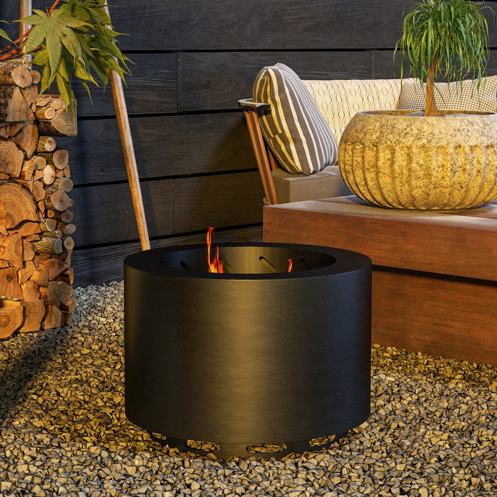 Sleek Smokeless Fire Pit - Portable Wood Burner for Cozy Campfires