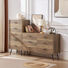 Rustic Walnut 5-Drawer Dresser