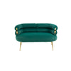 Chic Green Mini Loveseat