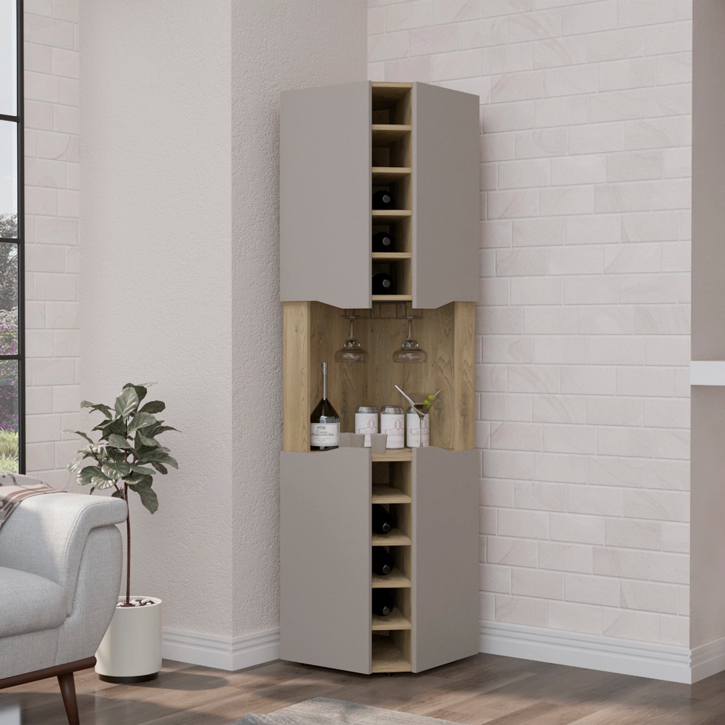 Chic Corner Wine Cabinet