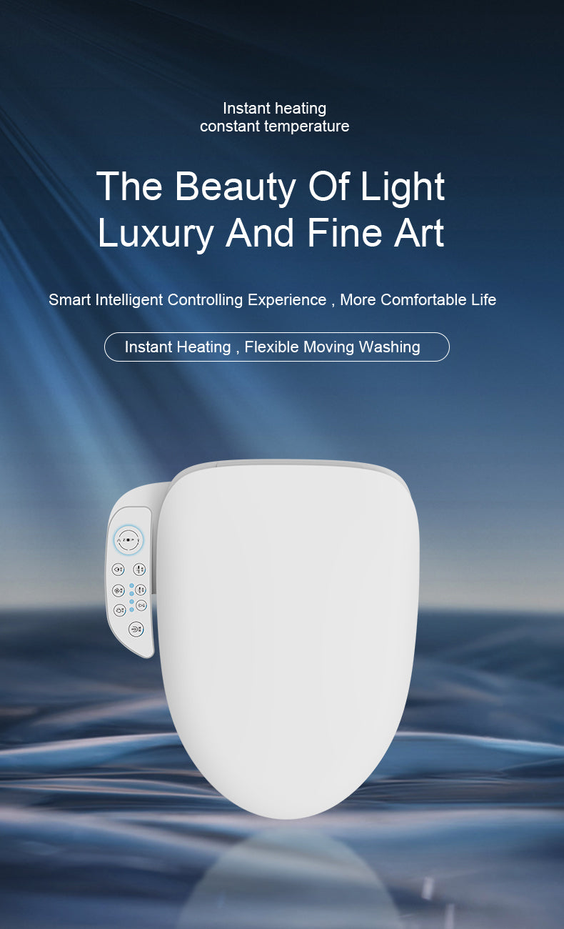 Smart Heated Bidet Toilet Seat with Warm Water and Dryer