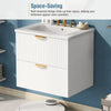 Sleek White Wall-Mounted Vanity for Small Spaces