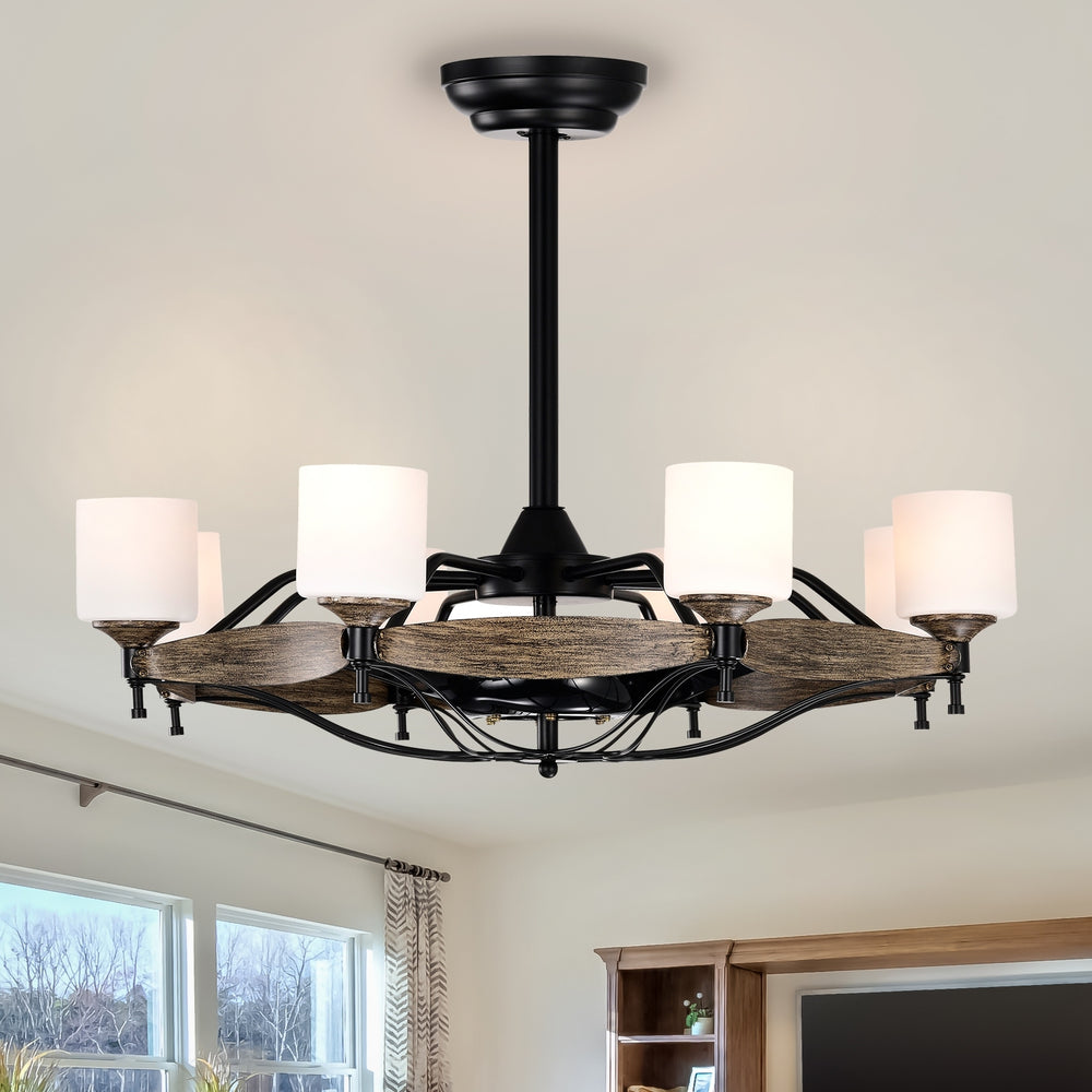 Farmhouse Elegance Ceiling Fan Chandelier