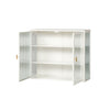 Sleek White Glass Cabinet - Stylish Storage for Every Space