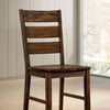 Chic Walnut Slat Back Dining Chairs - Set of Two