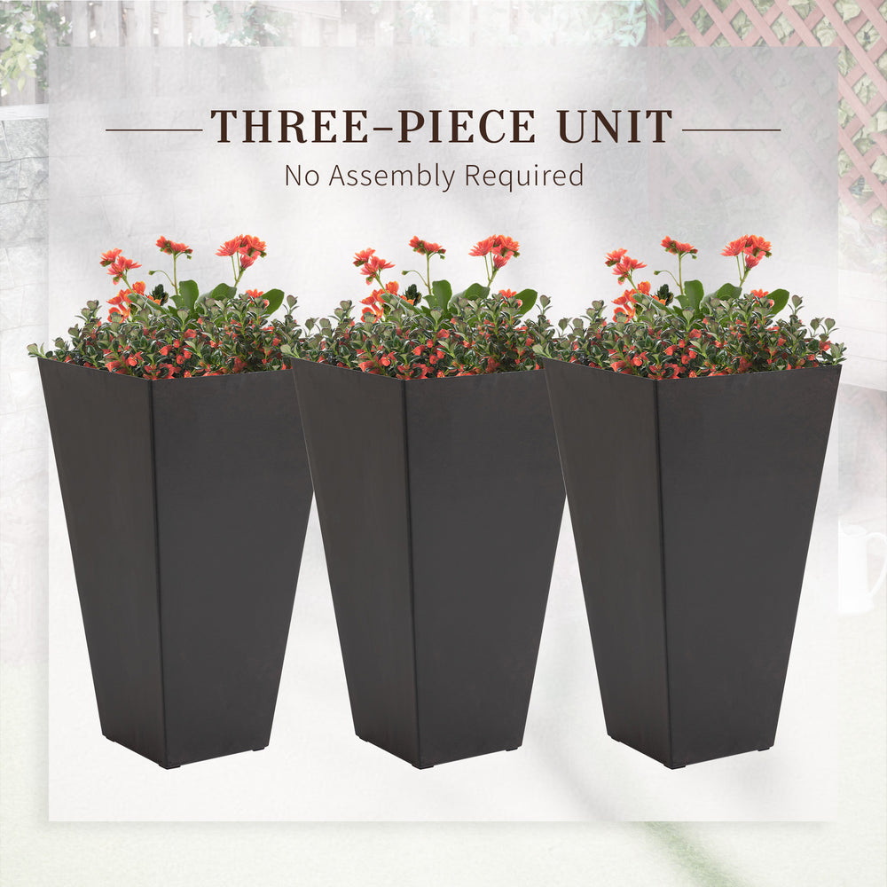 Chic Triple Tall Planters - Perfect for Indoors and Outdoors