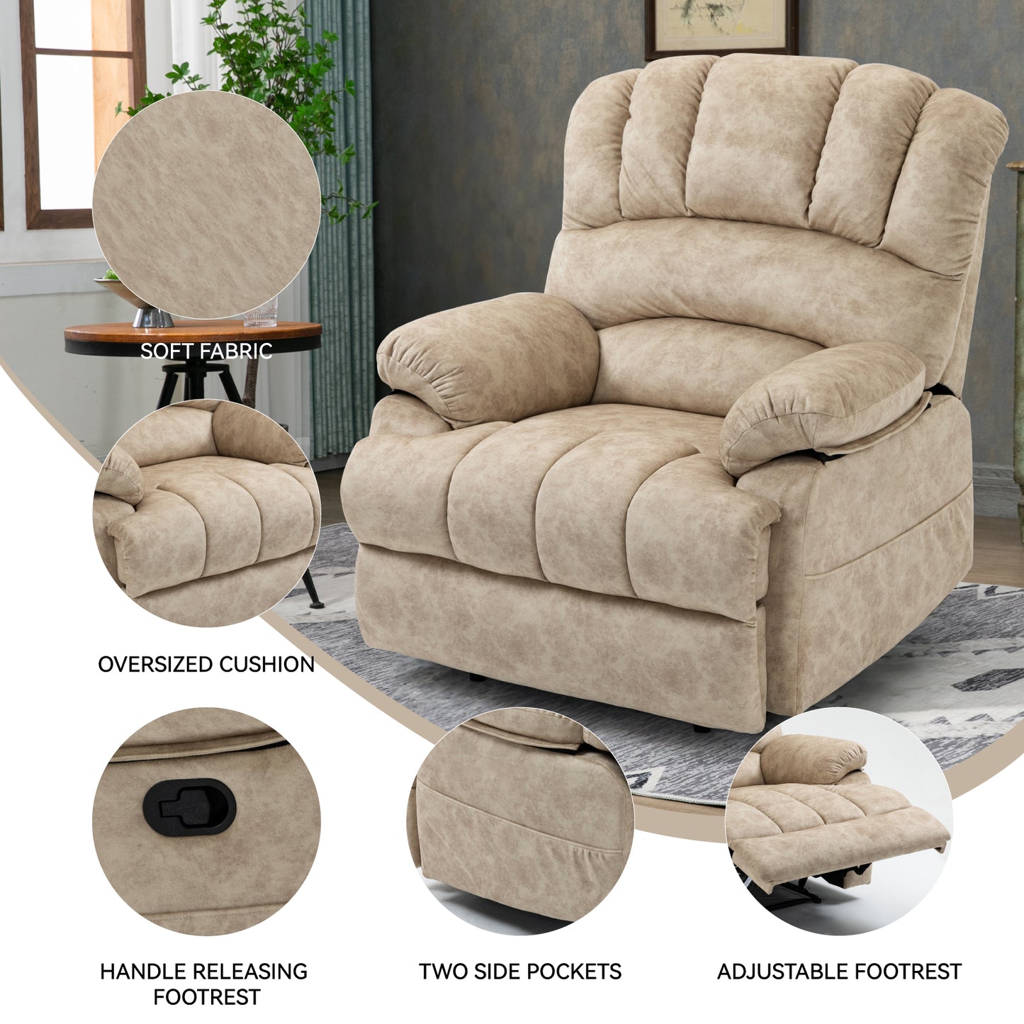 Cozy Beige Recliner Chair for Ultimate Comfort