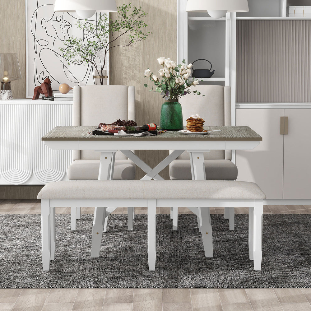 Versatile Dining Set with Extendable Table and Cozy Seating