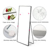 Elegant Full-Length Mirror with Stand – Black Metal Frame