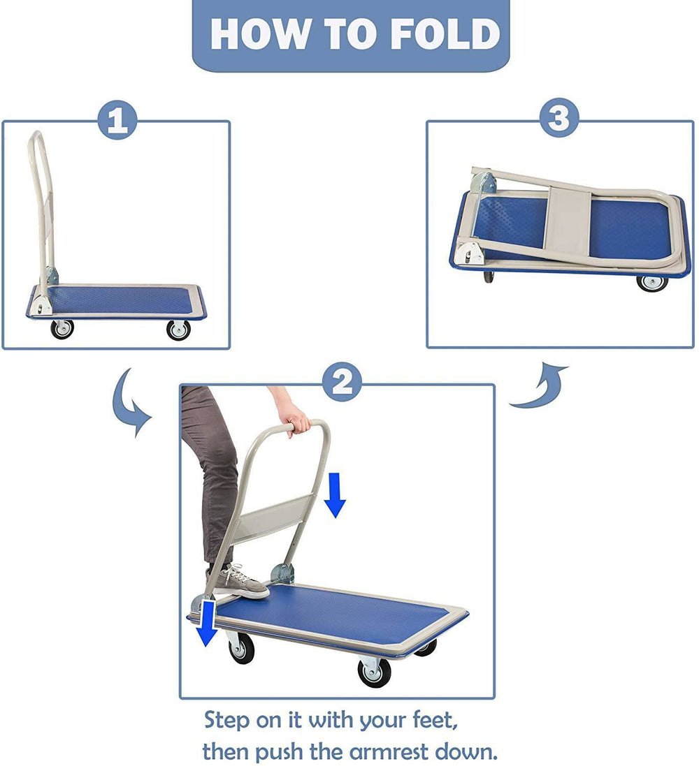 Heavy-Duty Folding Flatbed Cart