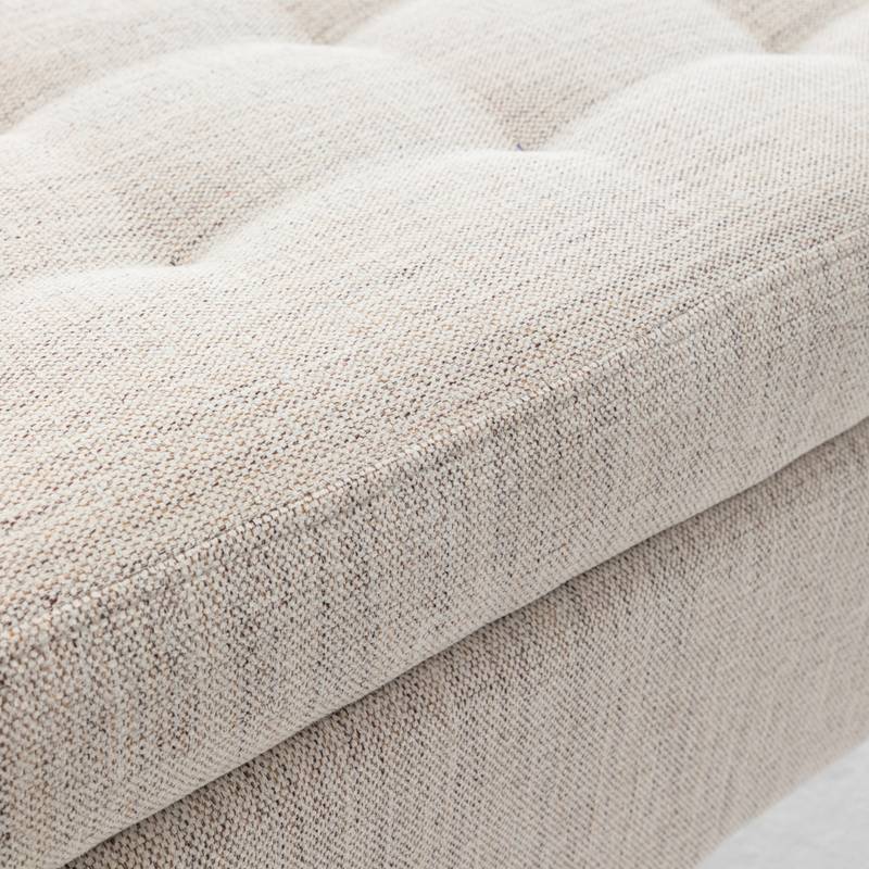 Cozy Off-White Storage Bench