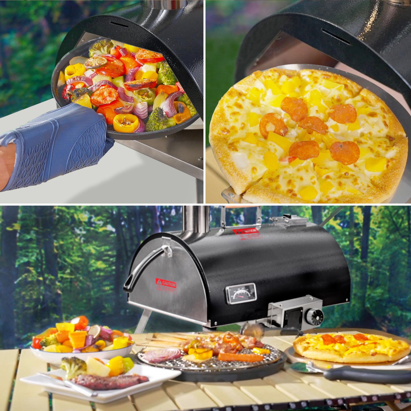 “Ultimate Outdoor Pizza Oven: Rotating, Portable, and Wood-Fired Fun!”