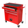 Rolling Red Tool Cart with Four Drawers