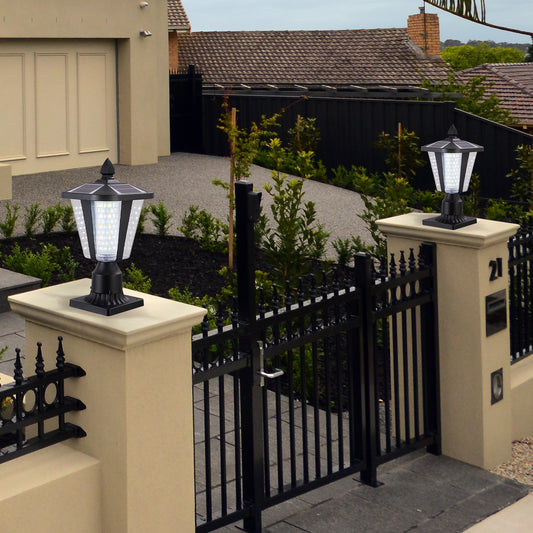 Dimmable Solar Column Lights - Set of Two