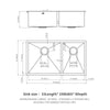 Double Bowl Undermount Kitchen Sink - Sleek & Spacious