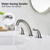 Sleek Dual Handle Brushed Nickel Faucet for Bathrooms