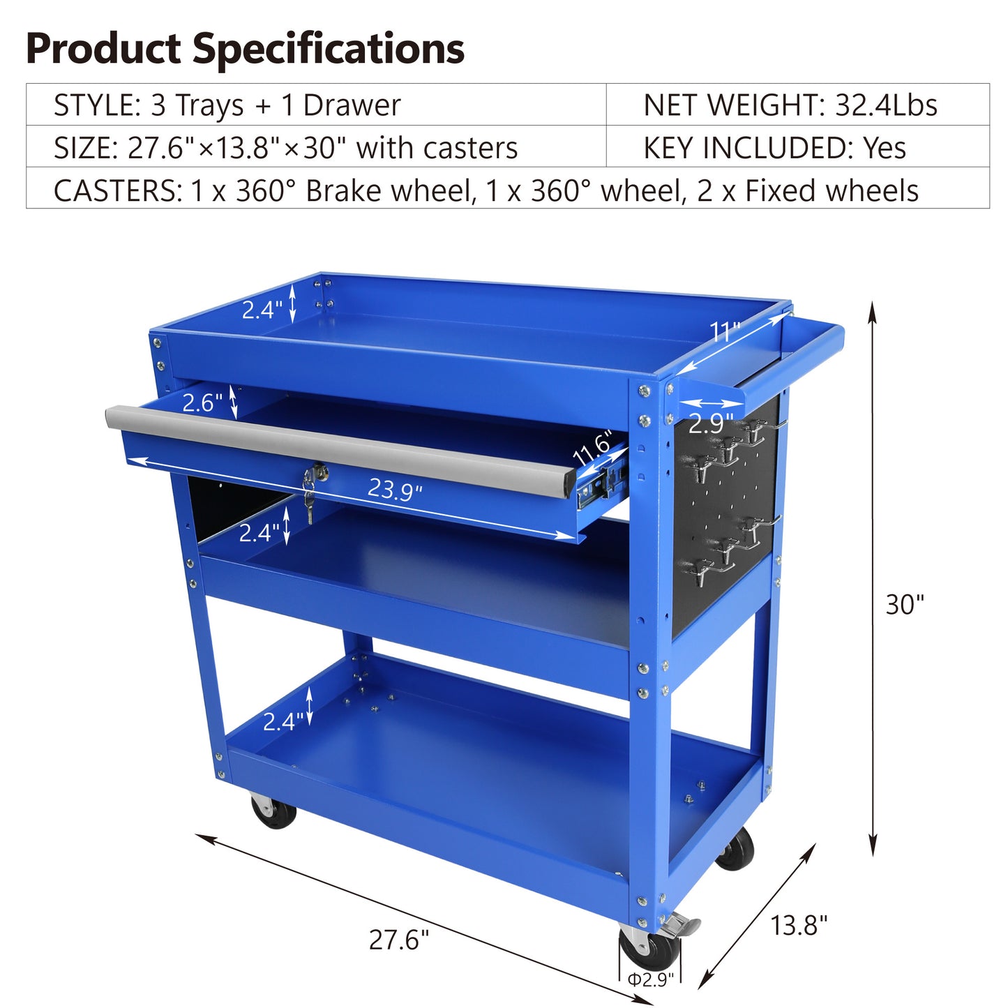 Ultimate Rolling Utility Cart: Heavy-Duty Storage with Wheels