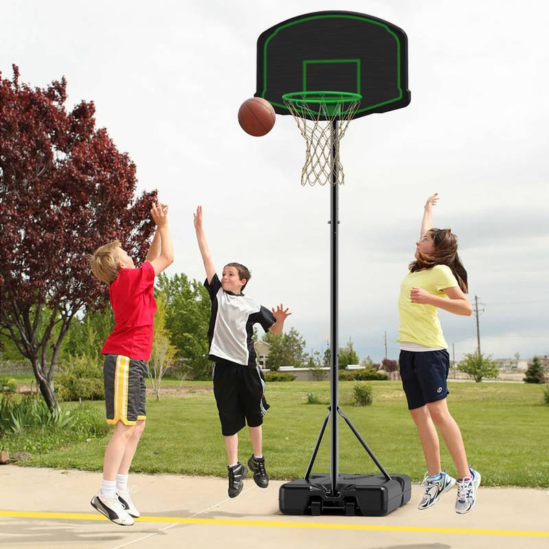 Adjustable Basketball Hoop with Wheels - Perfect for Kids and Youth!