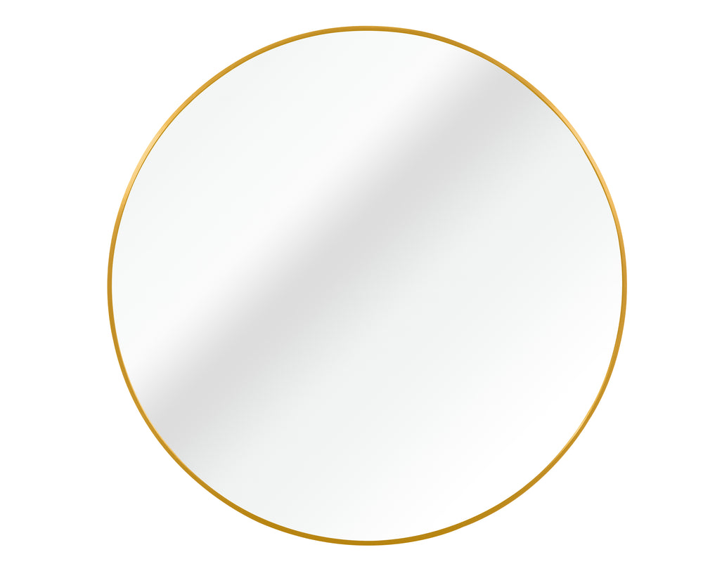 Golden Glam Round Bathroom Mirror