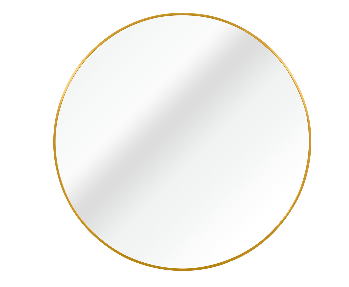 Golden Round Bathroom Mirror