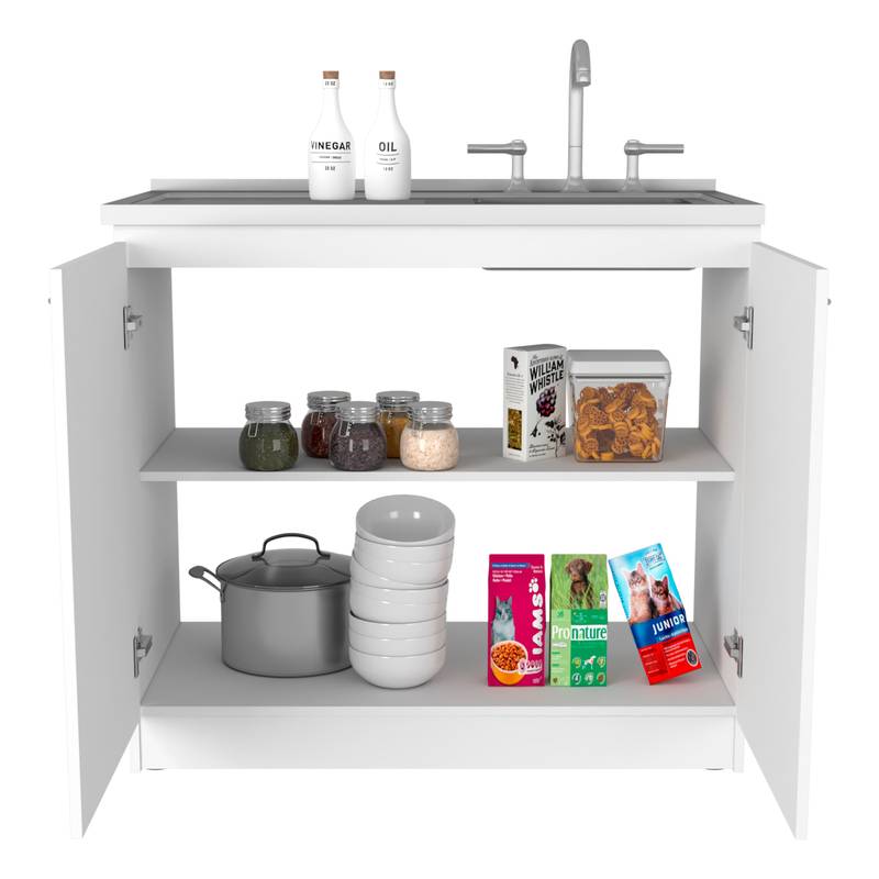 Versatile Utility Sink - Bright White Design for Your Kitchen