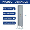 Secure Gray Metal Locker for Home or Office