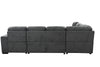 Cozy Modern U-Shaped Sectional Sofa with Storage and Pull-Out Bed - Dark Gray