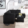 Chic Reversible Sectional Sofa with Storage Ottoman