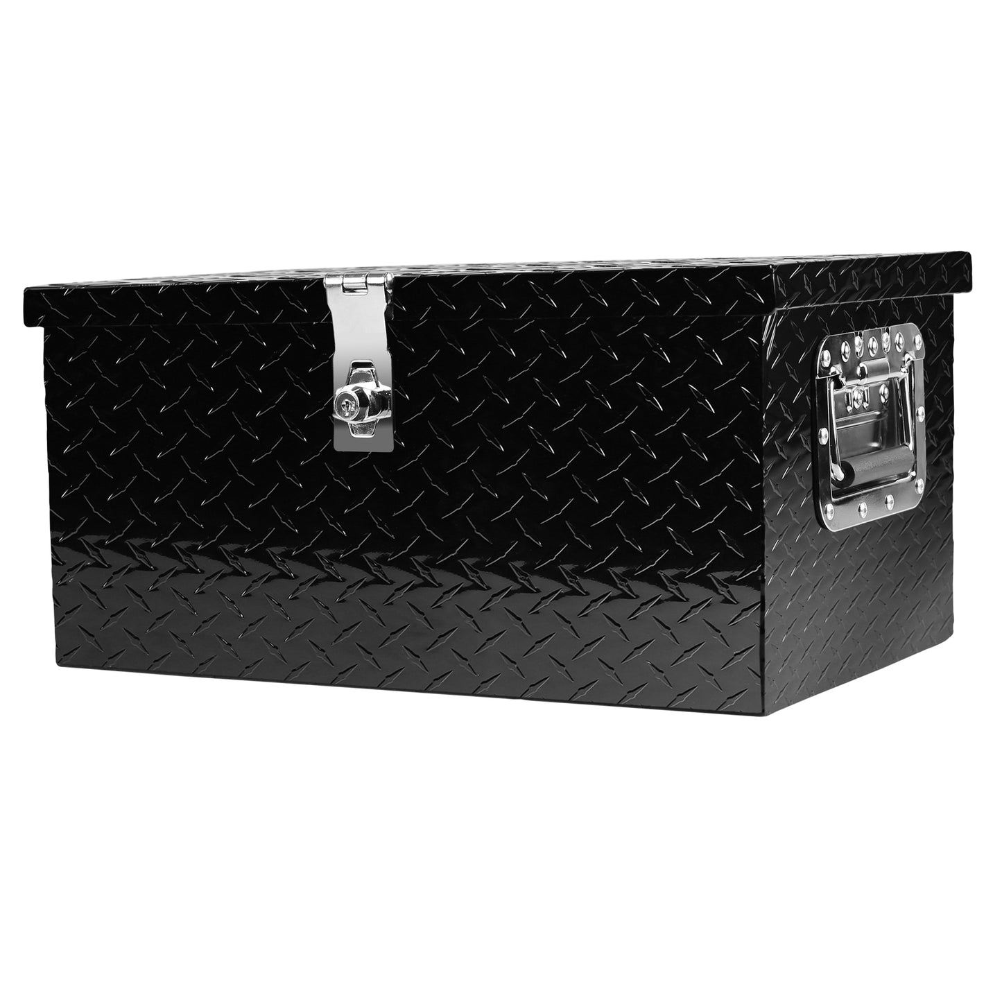 Rugged Black Aluminum Tool Box - Ultimate Storage Solution for Trucks and Outdoors