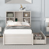 Sleek Twin Bed with USB Charging and Storage Headboard