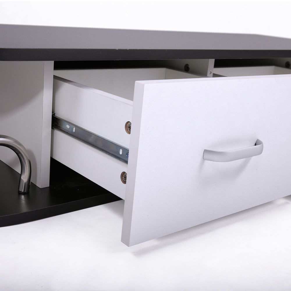 Chic Wall-Mount Barber Station with Lockable Drawer