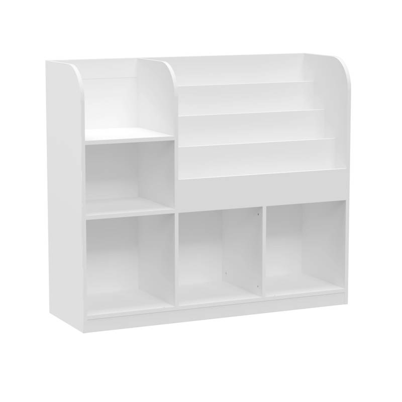 Playful Kids' Bookcase with Storage Bins