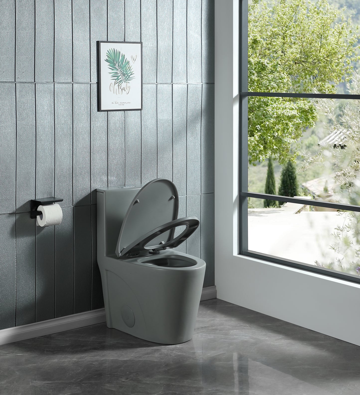 Eco Flush Comfort Toilet in Light Grey