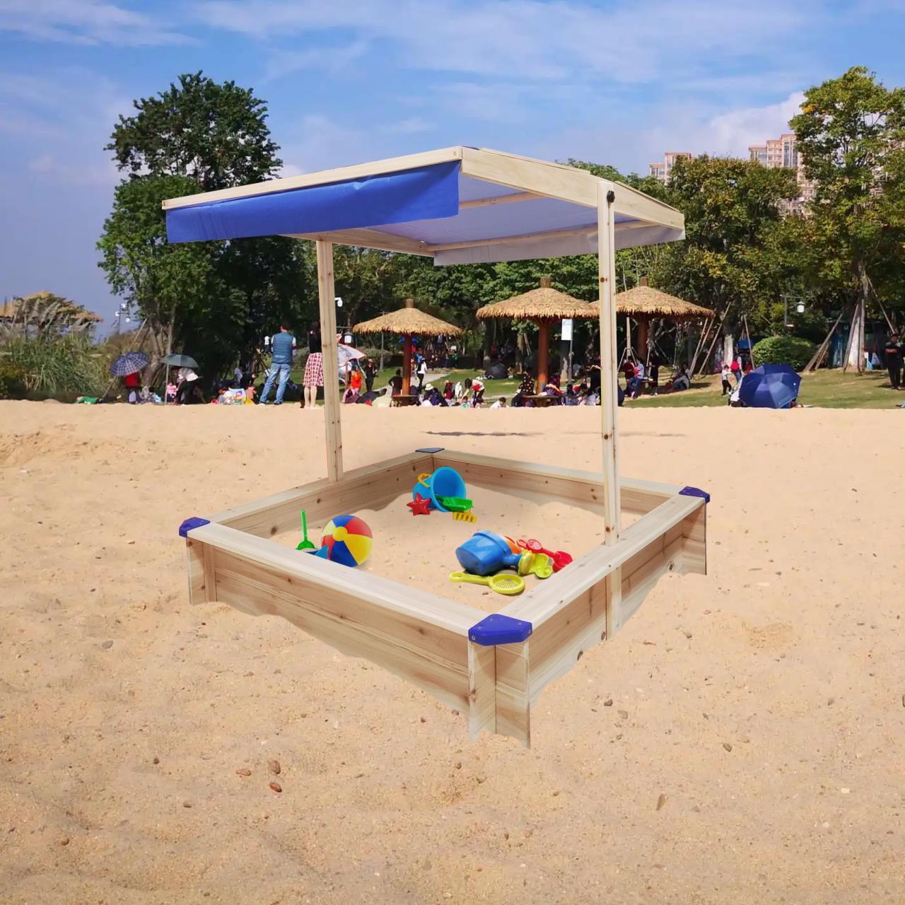 Sunny Days Sandbox with Adjustable Canopy