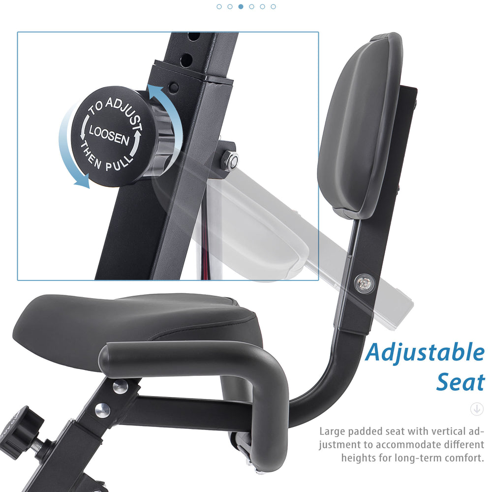 FlexFit Folding Bike: 16 Resistance Levels for Ultimate Comfort and Core Support!