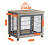 Stylish Rolling Dog Crate with Double Doors