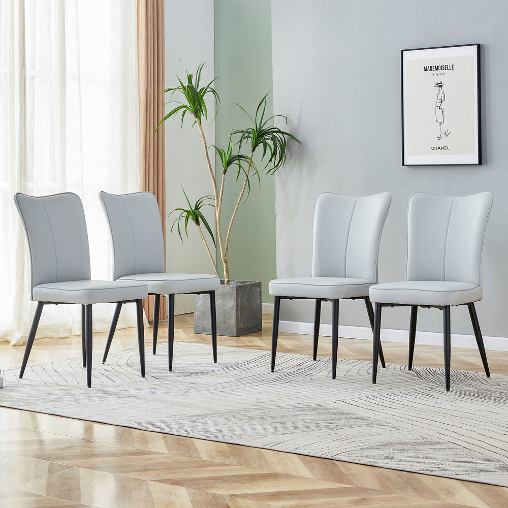 Chic Gray Dining & Office Chair Set