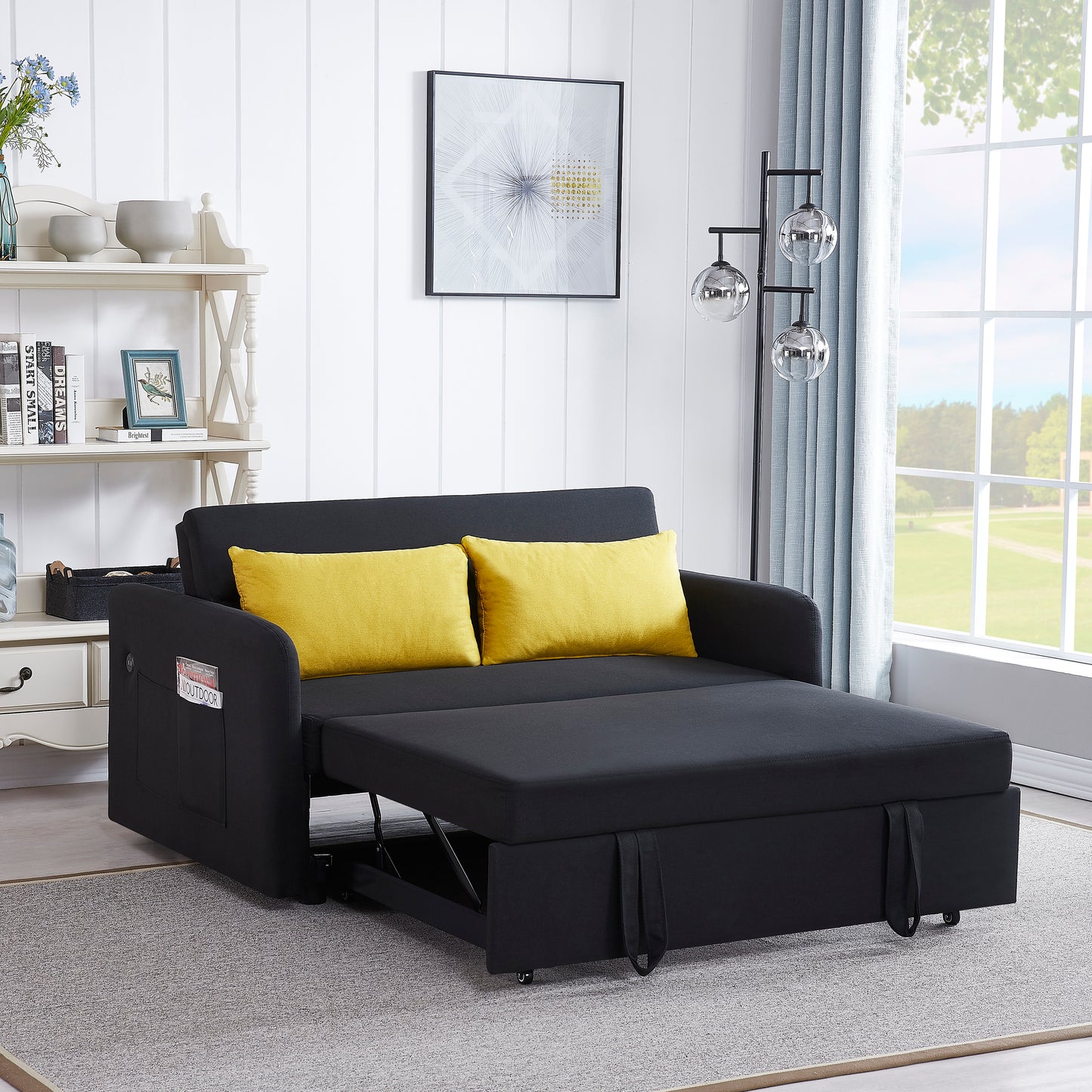 Cozy Double Sofa Bed in Black