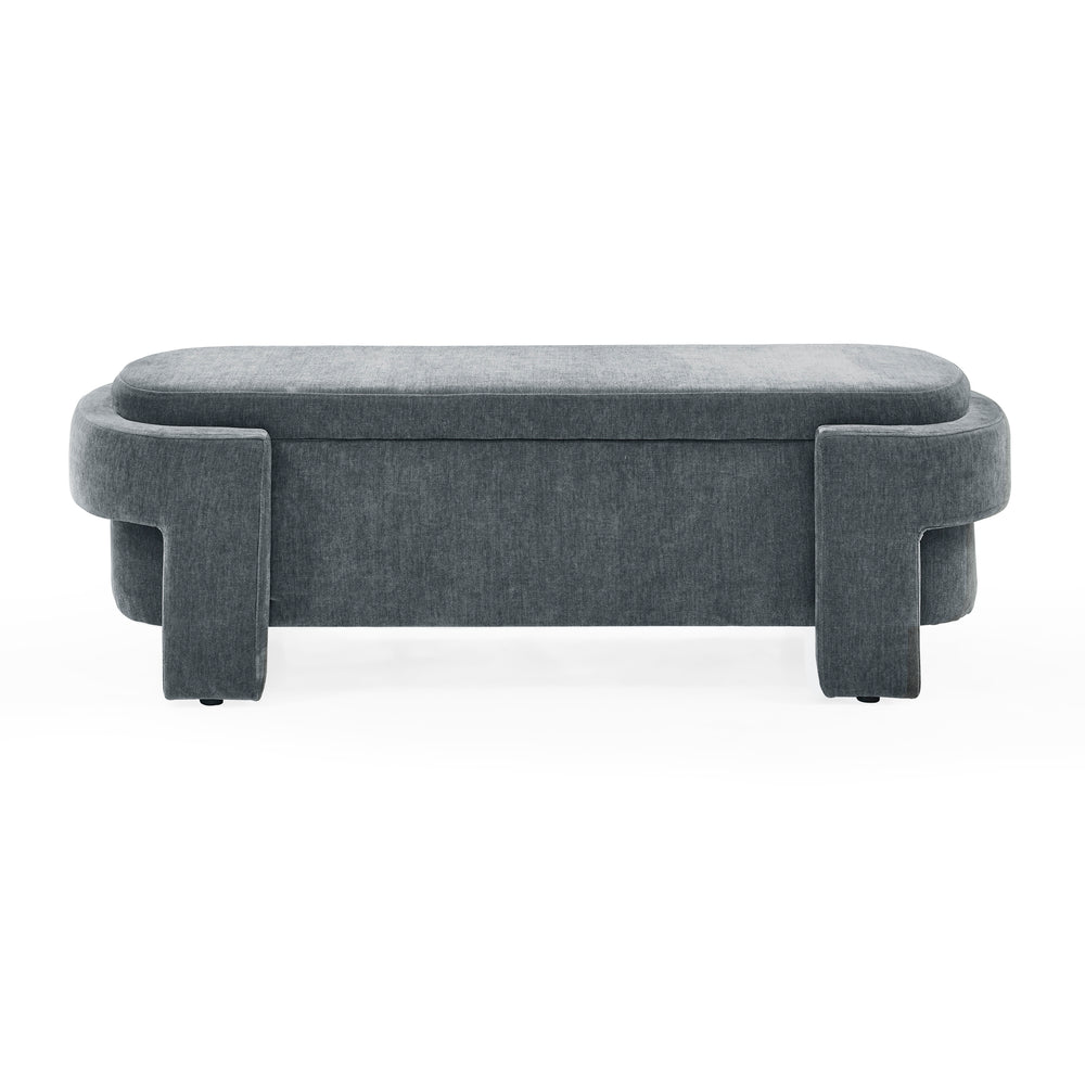 Chic Chenille Storage Bench