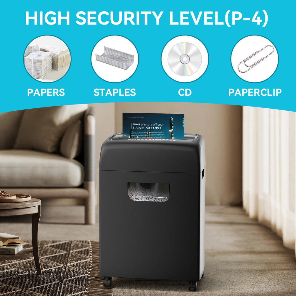 High-Security Home Office Shredder with Easy Pullout Bin